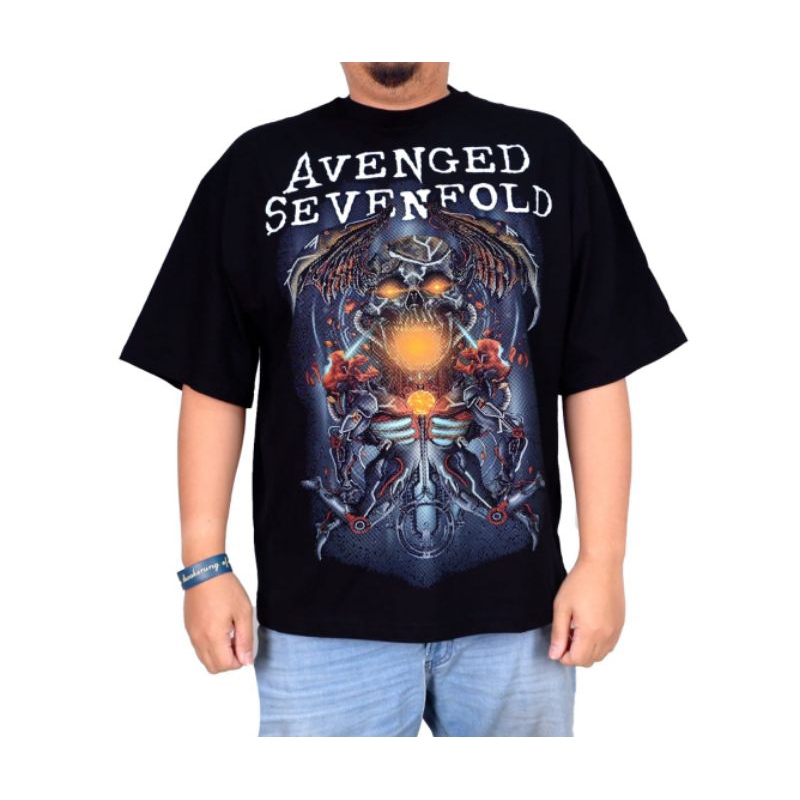 T SHIRT AVENGED SEVENFOLD BIG SIZE T SHIRT BAND BOOTLEG T SHIRT BOOTLEG KAOS AVENGED SEVENFOLD