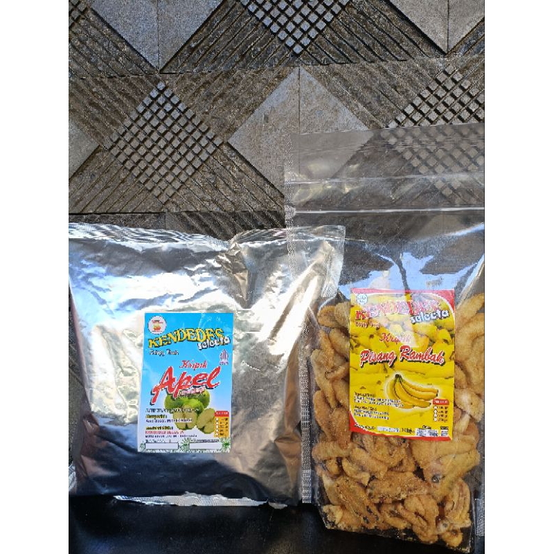 

PAKET HEMAT KERIPIK pisang rambak 500gr, apel medium 500gr