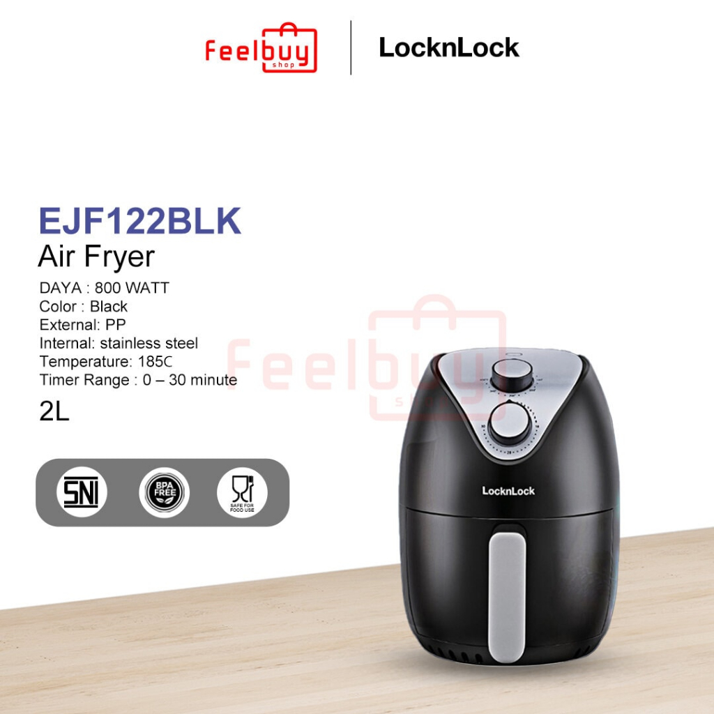 LocknLock Air Fryer Original 2 L - Black Series EJF122BLK