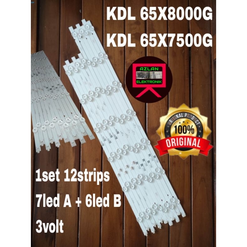 BACKLIGHT LED TV SONY 65" KD-65X8000G 65X7500G 7+6LED 3V