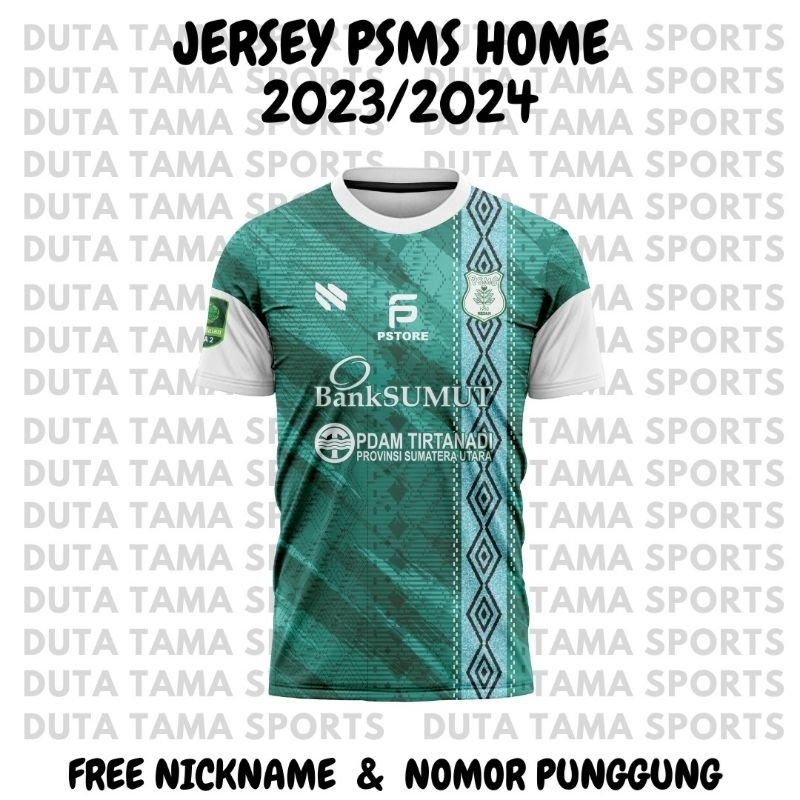 Jersey PSMS MEDAN home 2023/2024 full printing premium free Nameset