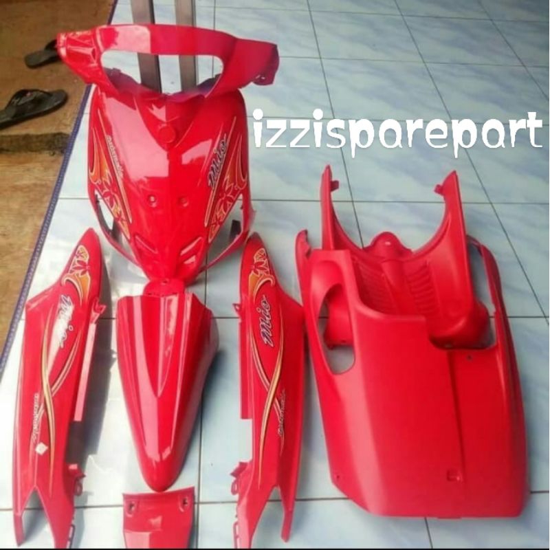 FULL BODY HALUS MIO SPORTY MERAH + DEK PARLONG + STRIPING KEMBANG