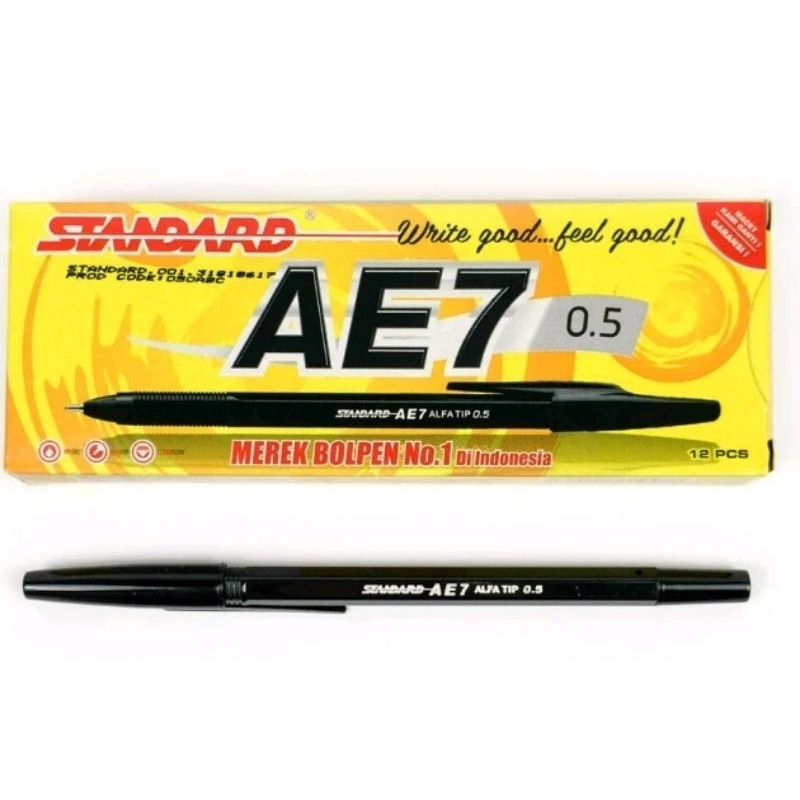 

Pulpen Standard Ae7 0.5 hitam original