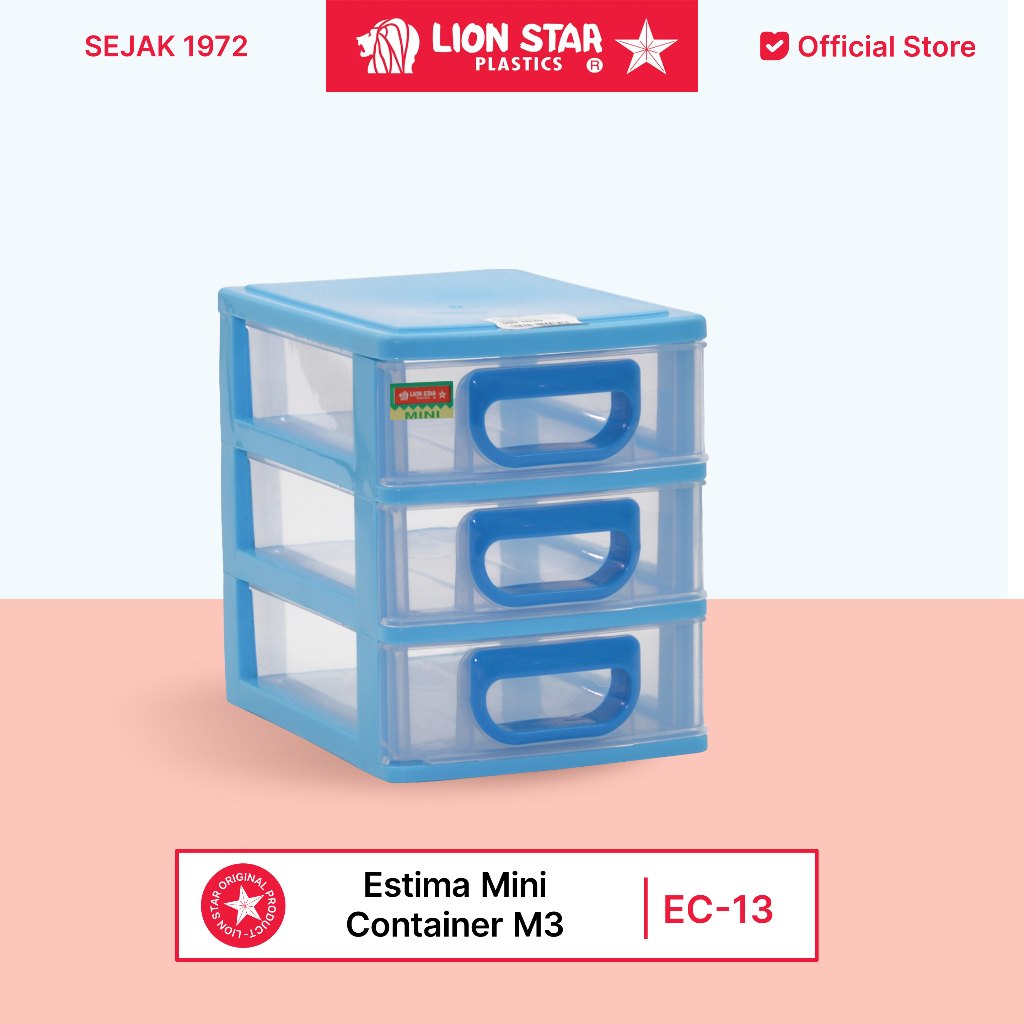 LION STAR Estima Mini Container M3 3 laci susun EC-13