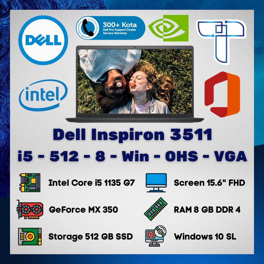 Dell Inspiron 3511 - i5 - 512 GB - 8 - Win - OHS - VGA