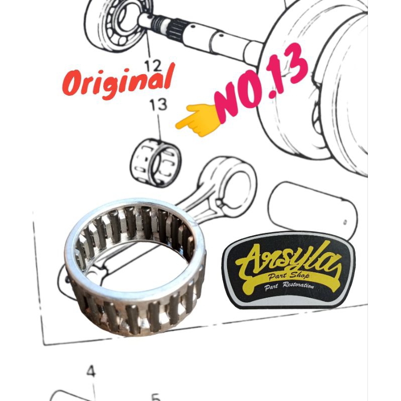 Promo Bearing Stang Seher 91101-Gf6-003 Bearing Connecting Rod Honda Win 100 Astrea Star Prima Grand