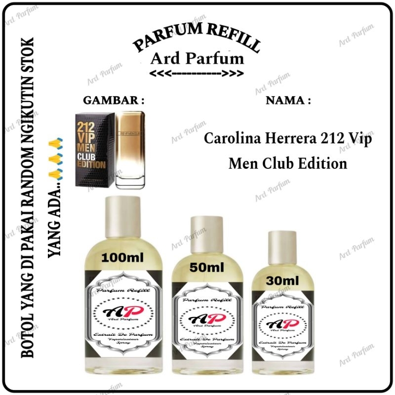 Parfum Refill Caher 212 Vip Men Club Edition