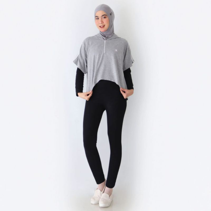 Asymmetric Hoodie Olahraga Wanita Muslim / Hoodie Olahraga