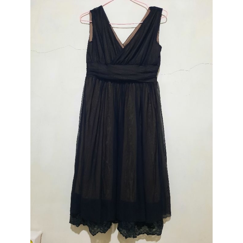 DRES HITAM TANPA LENGAN WANITA || PL