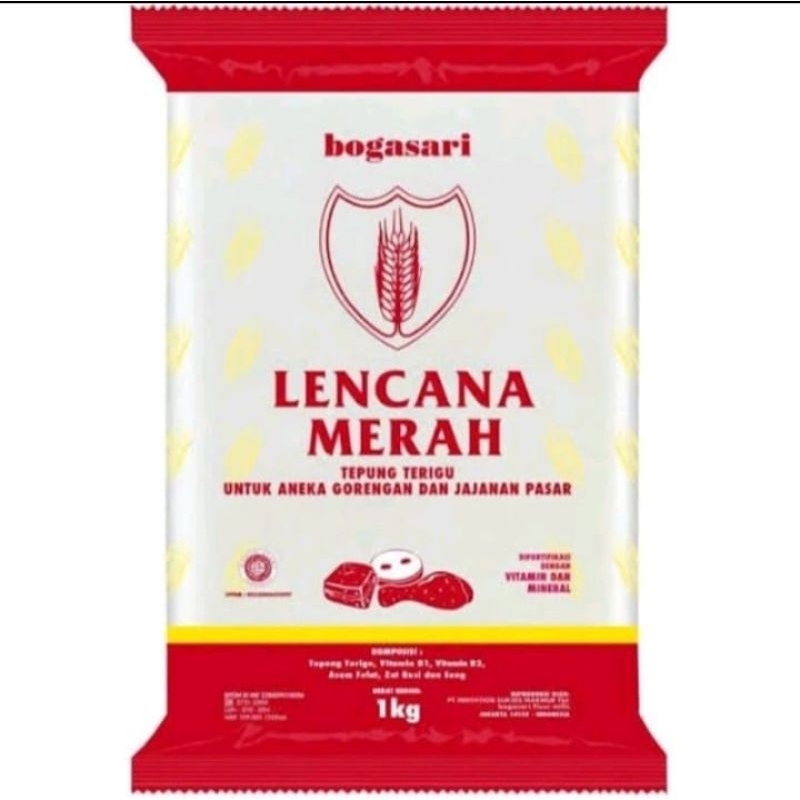 

Tepung Terigu LENCANA MERAH Bogasari 1Kg