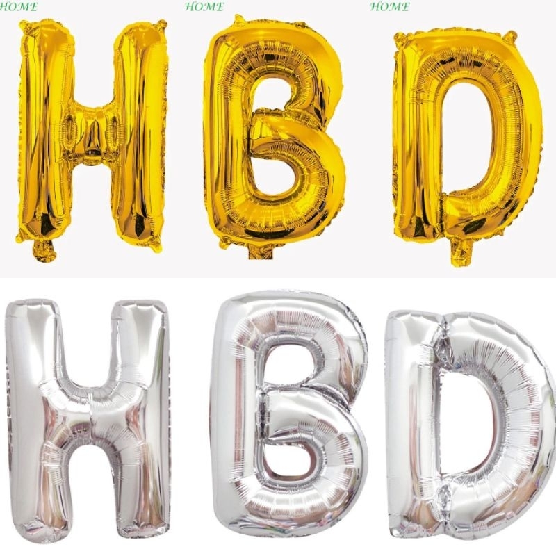 Balon huruf HBD 80cm