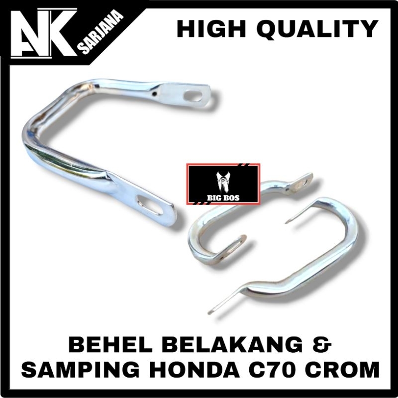 BEGEL BEGEL PLANGER PEGANGAN JOK BELAKANG HONDA C70 MODEL U SET BEHEL SAMPING