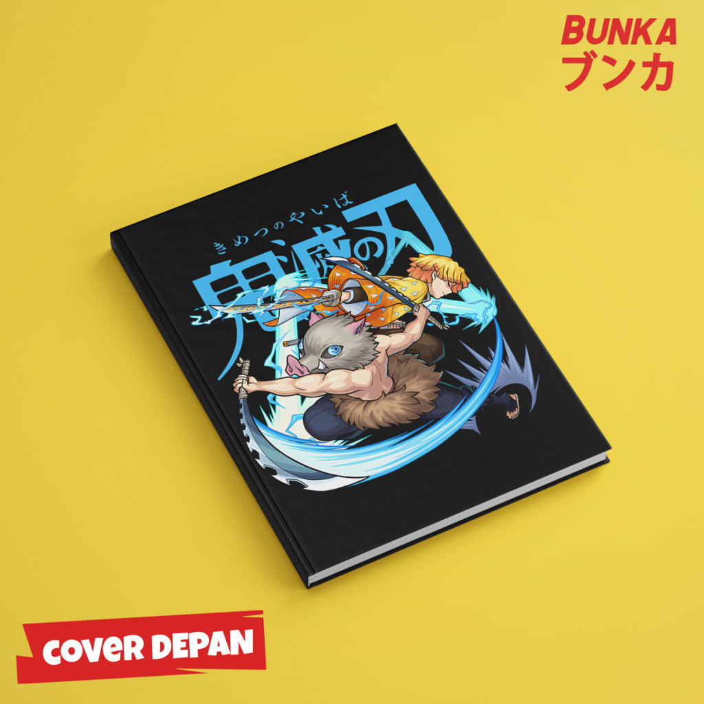 

Note Book Aesthetic Anime Kimetsu no Yaiba Demon Slayer Inosuke and Zenitsu Design Hardcover A5 Buku Tulis Catatan Notes Agenda Planner Jurnal vintage buku catatan story book kado anniversary valentine cowok cewek murah