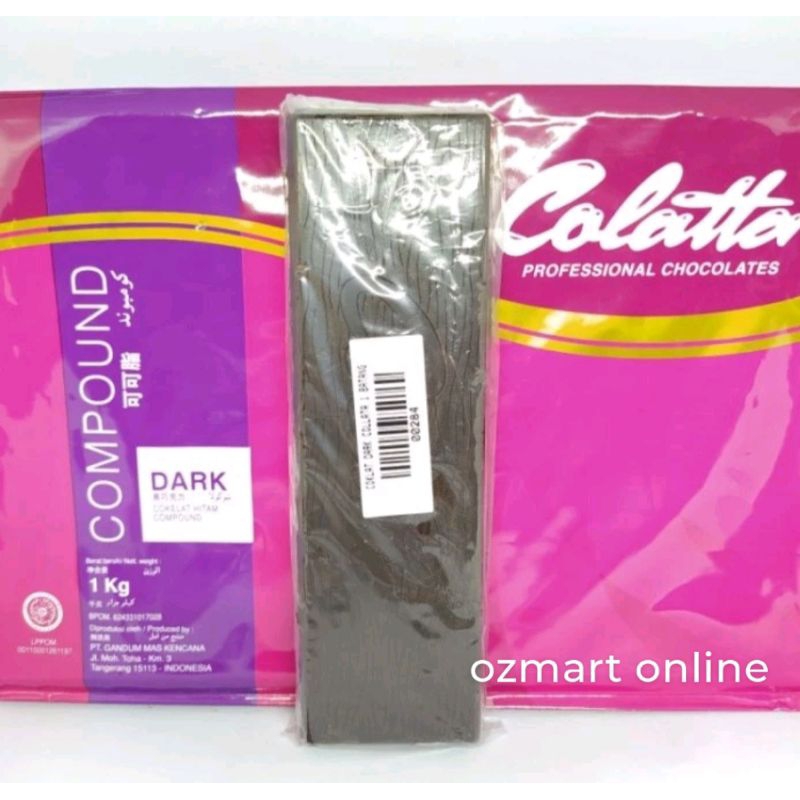 

collata dark compound repack 200gram coklat batang cokelat