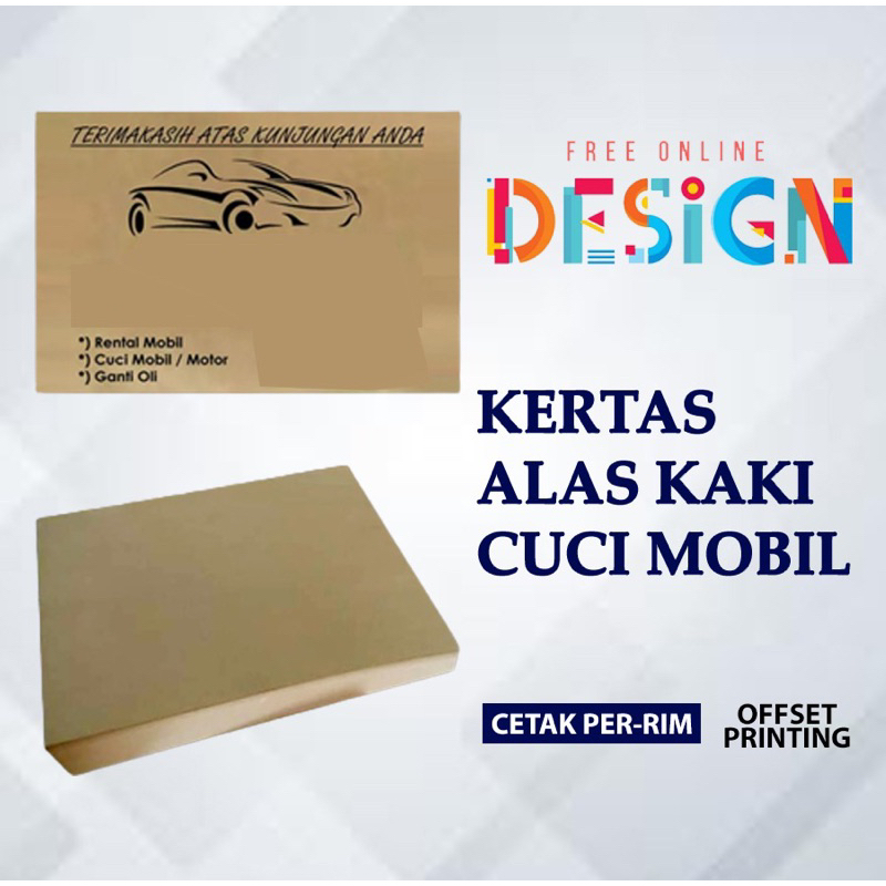 

cetak kertas alas kaki cuci mobil carwash | custom kertas samson