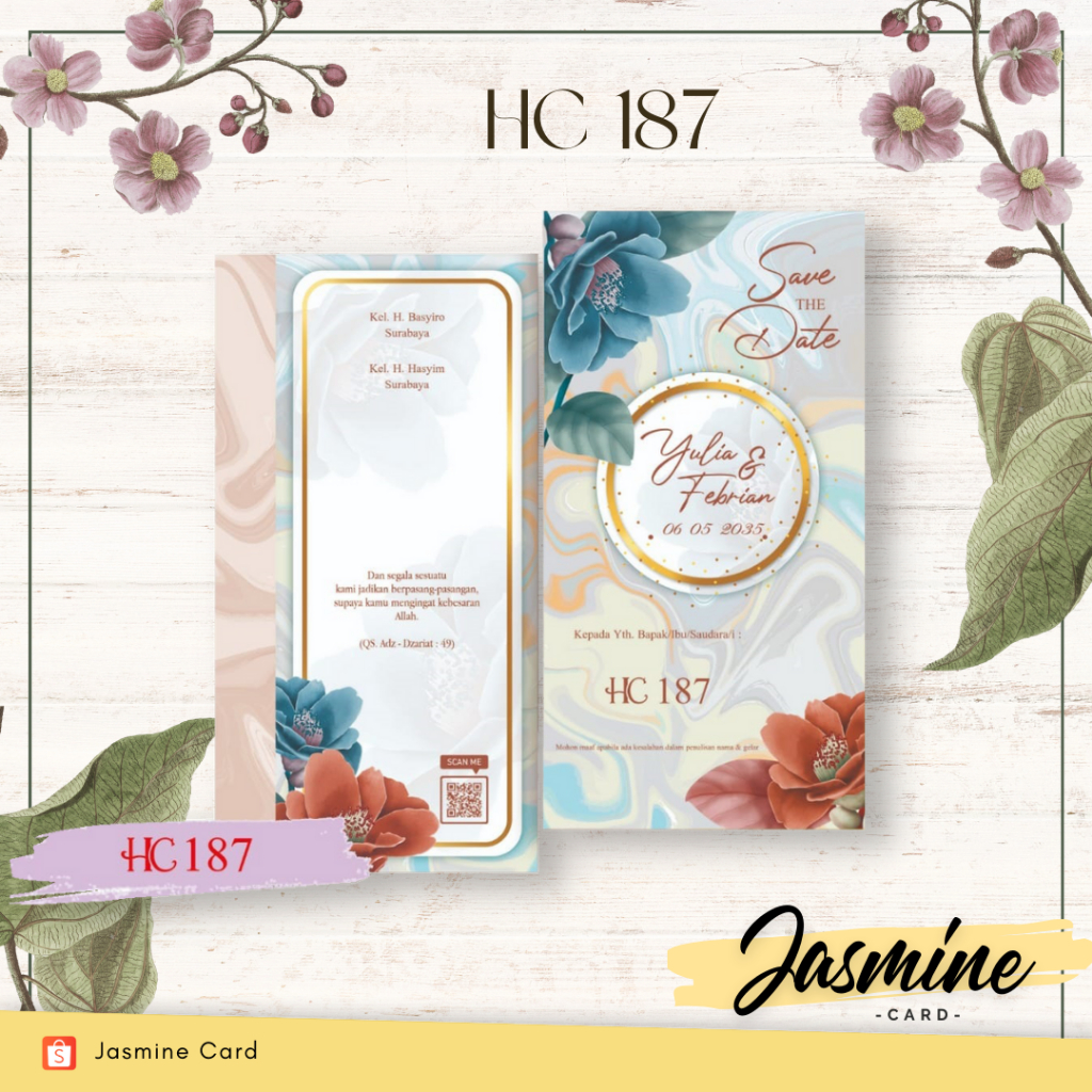BLANGKO UNDANGAN PERNIKAHAN HC 187