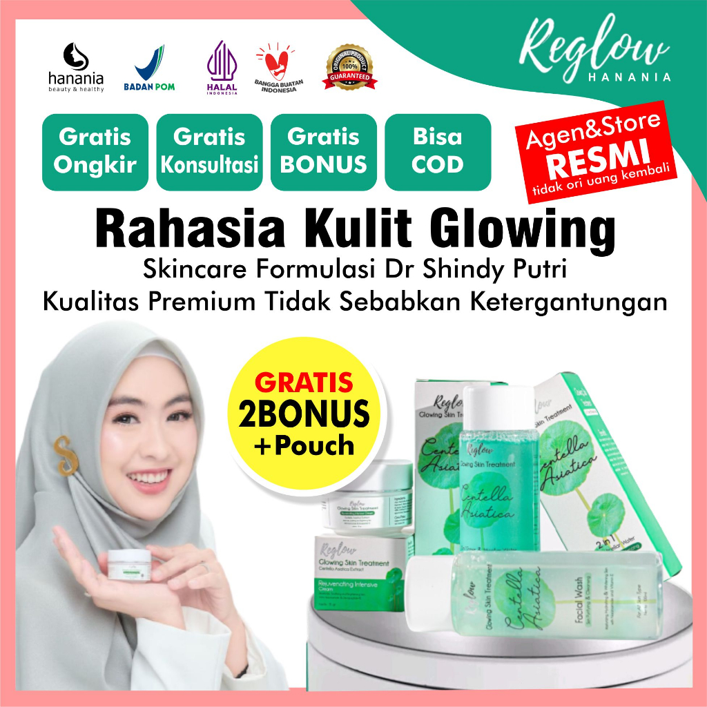 Reglow Glowing Skin Treatment Skincare Original Paket Lengkap By Dr Sindy Halal BPOM