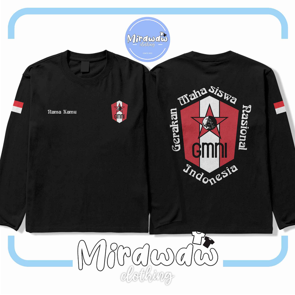 Kaos Baju GMNI Gratis Nama Kamu Lengan Panjang Kaos Distro