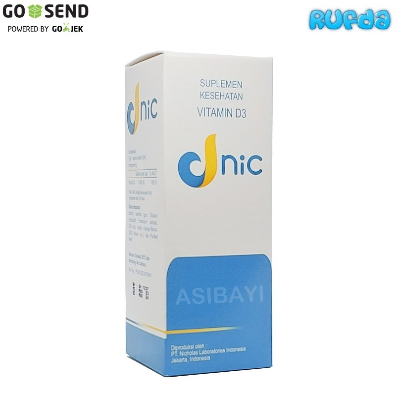 Dnic 100ml Sirup Suplemen Vitamin D3 1000 IU Cair Bisa untuk Anak dan Dewasa