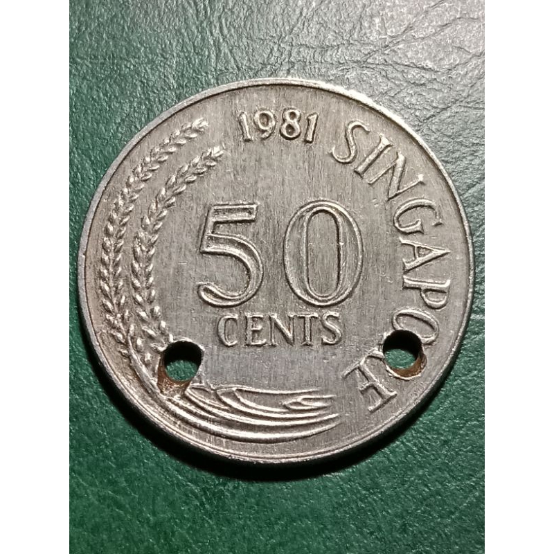 Koin Singapore 50 Cents Tahun 1981