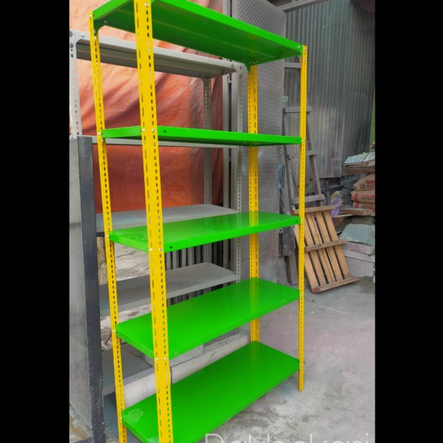 RAK BESI 5 SUSUN SECOND 100 X 40 X 200 / RAK GUDANG BESI SECOND BEKAS SEPERTI BARU RAK SERBAGUNA