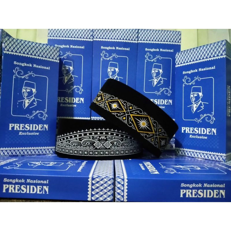 Murah peci batik Songkok peci anak Laki Laki mrek presiden motip batik silver
