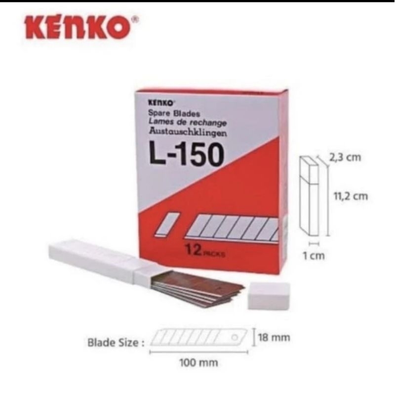 

Cutter Blade Refill Isi Pisau Pemotong L-150 dan A-100 Perpack (12 Tube)