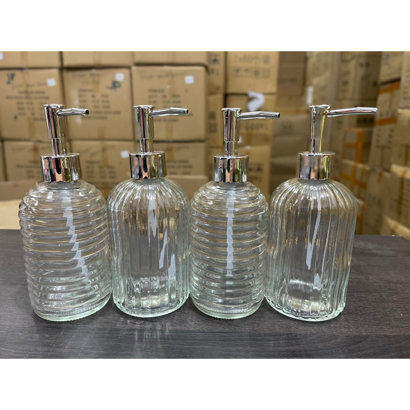 (PAP) TEMPAT SABUN BENING 2074 PUMP / Botol pump kaca / Botol Sabun Kaca Warna Pump | Botol Lotion K