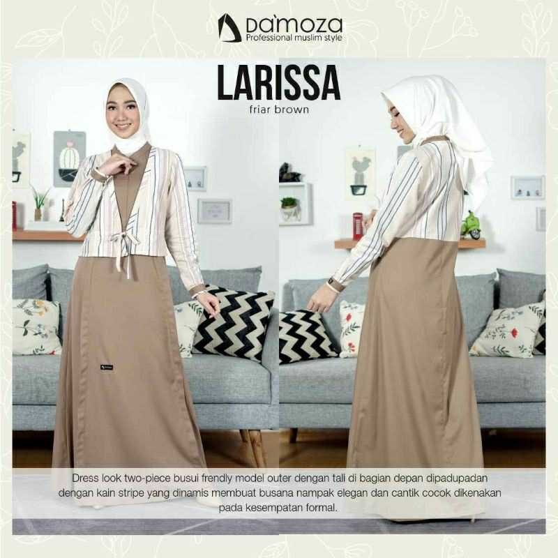 Baju Gamis Damoza Larissa Friar Brown
