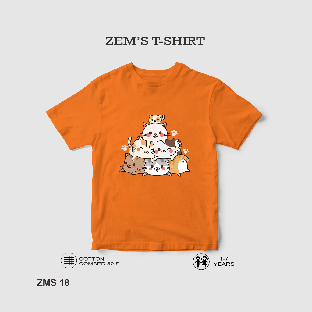 ZEM'S Kaos anak unisex premium cotton combed