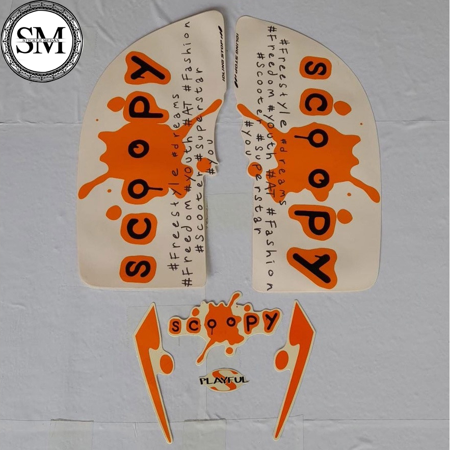 Stiker Striping Body Motor Honda Scoopy Playful 2017 Lis Les Motor Scoopy Playfull2017