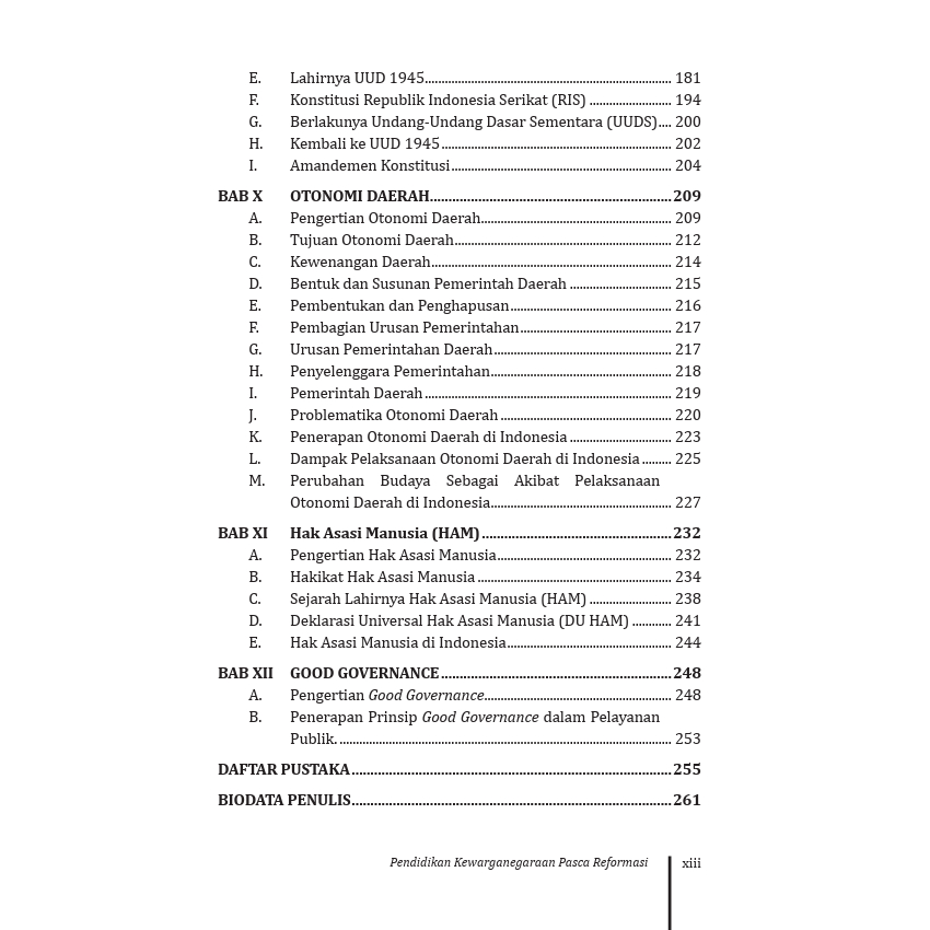 Deepublish - Buku Pendidikan Kewarganegaraan Pasca Reformasi Penguatan Civic Education (BW) - BUKU PENDIDIKAN