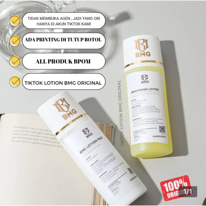 [FREE GIFT] BMG Lotion Anggur BPOM ORIGINAL/ HB Dosting Pemutih Siang & Malam