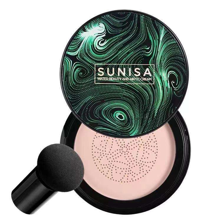 BIOAQUA x SUNISA Bedak Cushion Waterproof 20g Menutupi pori-pori