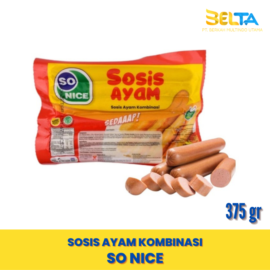 

So Nice Sosis Ayam Isi 15 375g So Nice By So Good Distributor Frozen Food Bogor