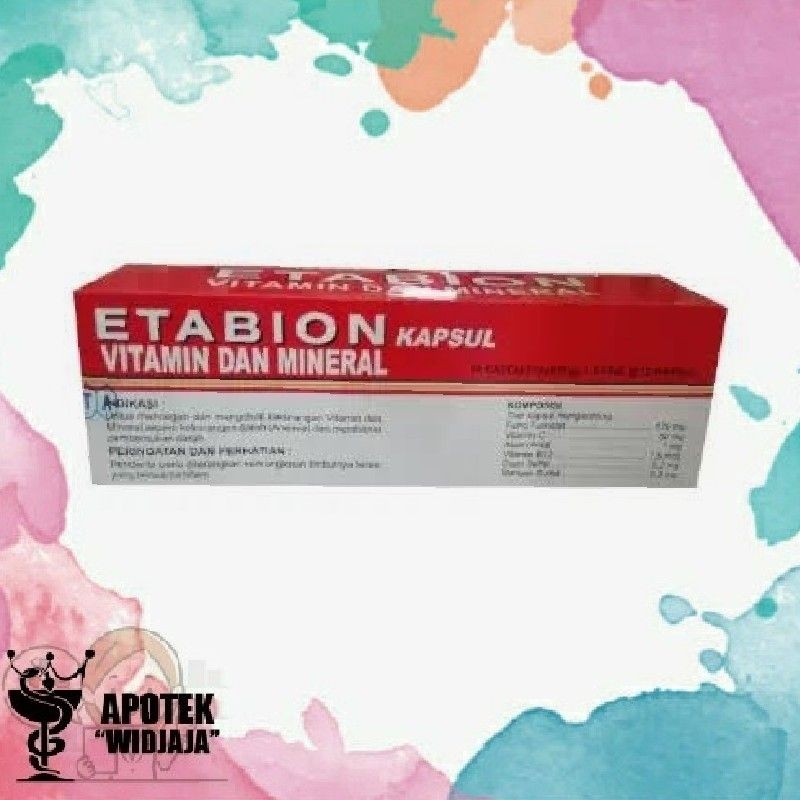 etabion vitamin dan mineral tablet tambah darah TTD 100's 100 kapsul / box