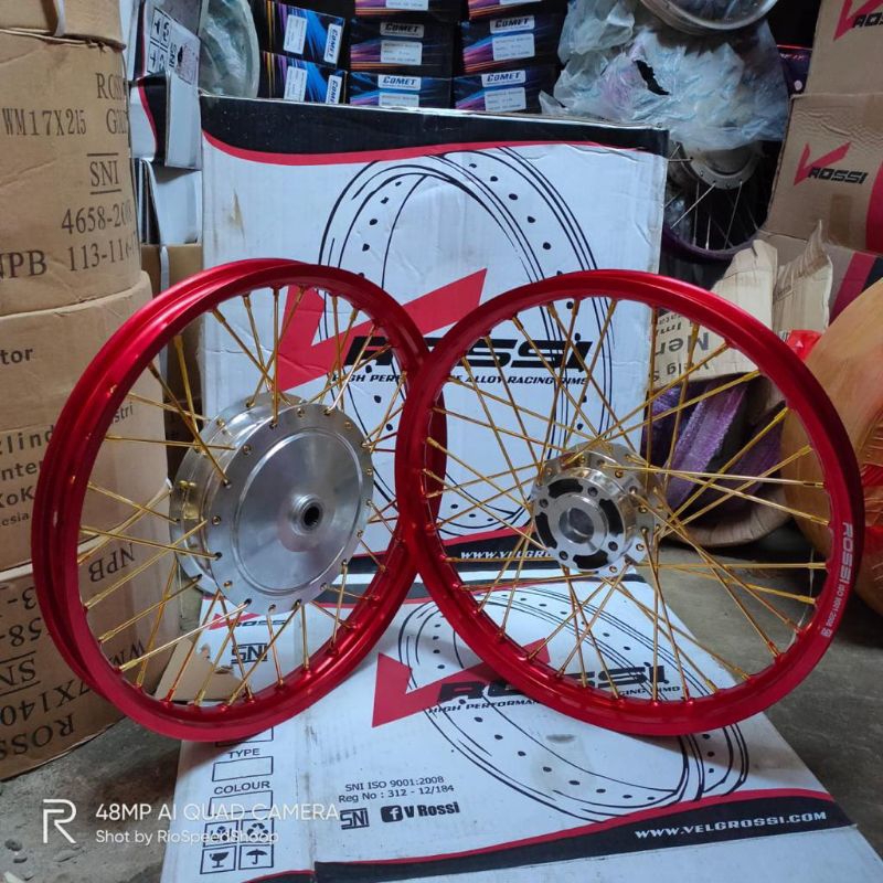 Velg jari jari untuk motor Mio smile, Mio sporty, Mio soul karbu Ring 17x140/140