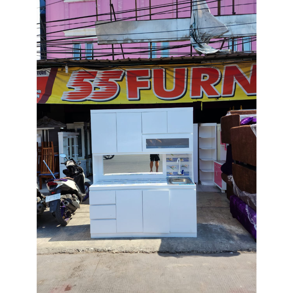 RAK SAYUR 4 PINTU / RAK PIRING HIDROLIK WASTAFEL 4 PINTU