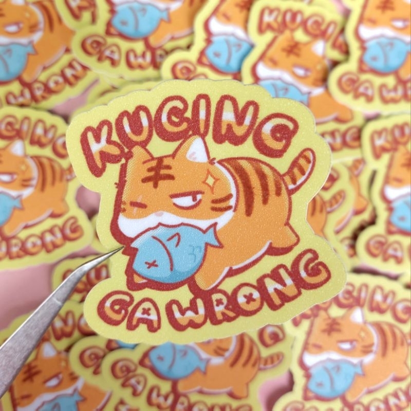 

Leendoodles - Kucing Ga Wrong Glitter Sticker