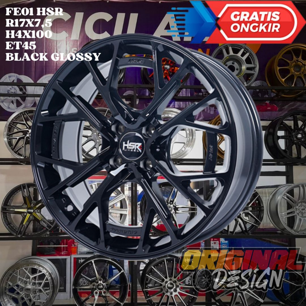 Velg Mobil Sirion , Mazda2 , Raize , Lancer , HSR FE01 Ring 17 R17 Murah