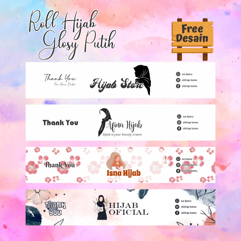 

ROLL HIJAB GLOSSY MEWAH TEBAL 120 GSM, ROLL MAKANAN, ROLL AKSESORIS