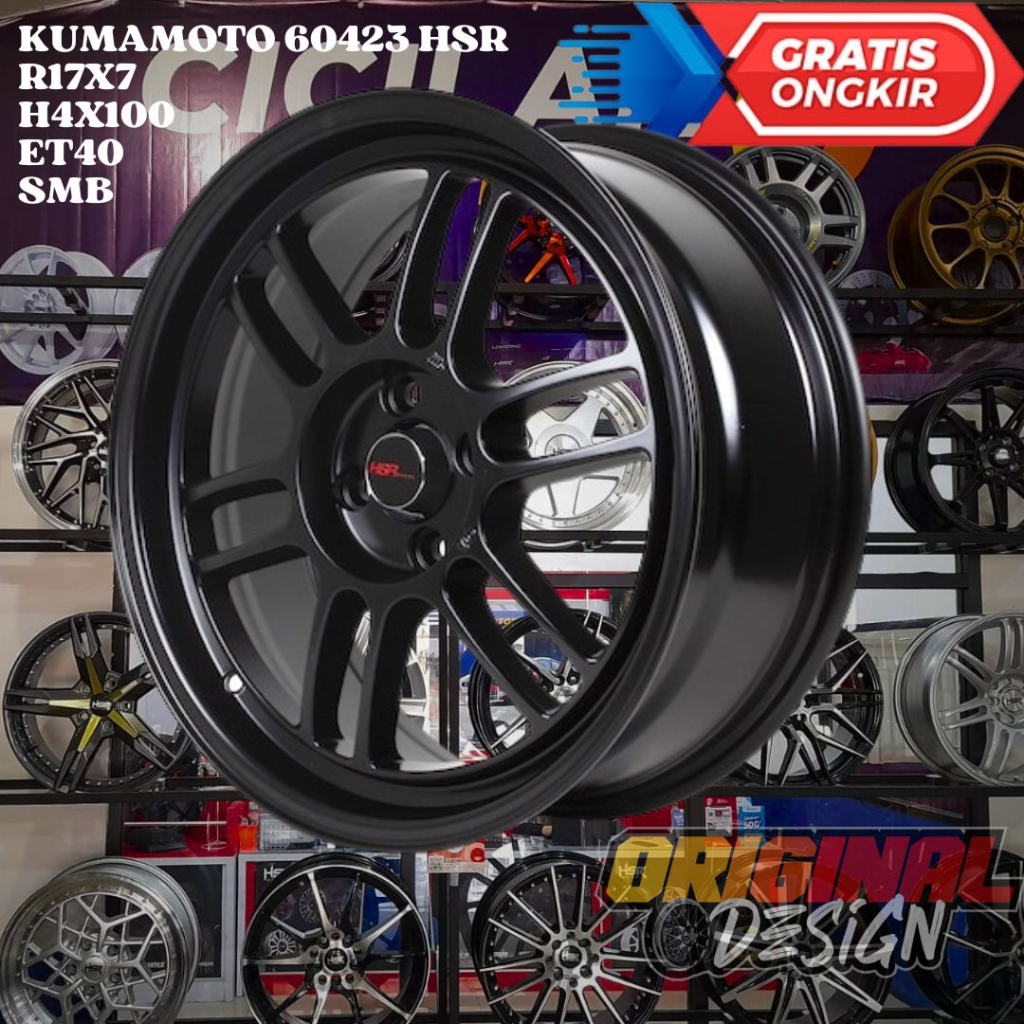 Velg Mobil Ring 17 HSR Rpf01 HSR KUMAMOTO R17 Jazz Yaris Mazda2 Raize