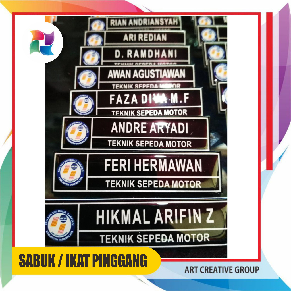 

PAPAN NAMA DADA / Nametag Akrilik Putih Bersih Bisa COD