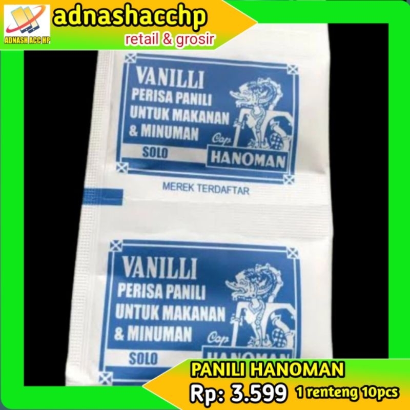 

vanilli vanili 10pcs Hanoman ecer harga grosir perisa vanilli shaset 10pcs