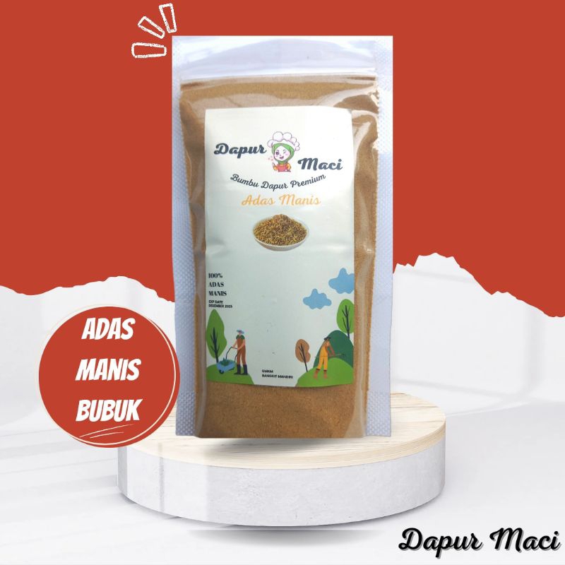 

Adas Manis Bubuk / Ground Fennel Seeds / Bumbu Dapur / Pouch Refill 100 Gr - Dapur Maci
