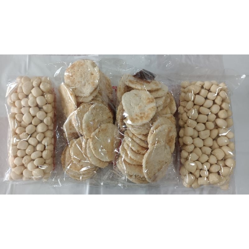 

Paket O 4 bungkus ( 2 getas 2 kemplang panggang ) semua 250 gram