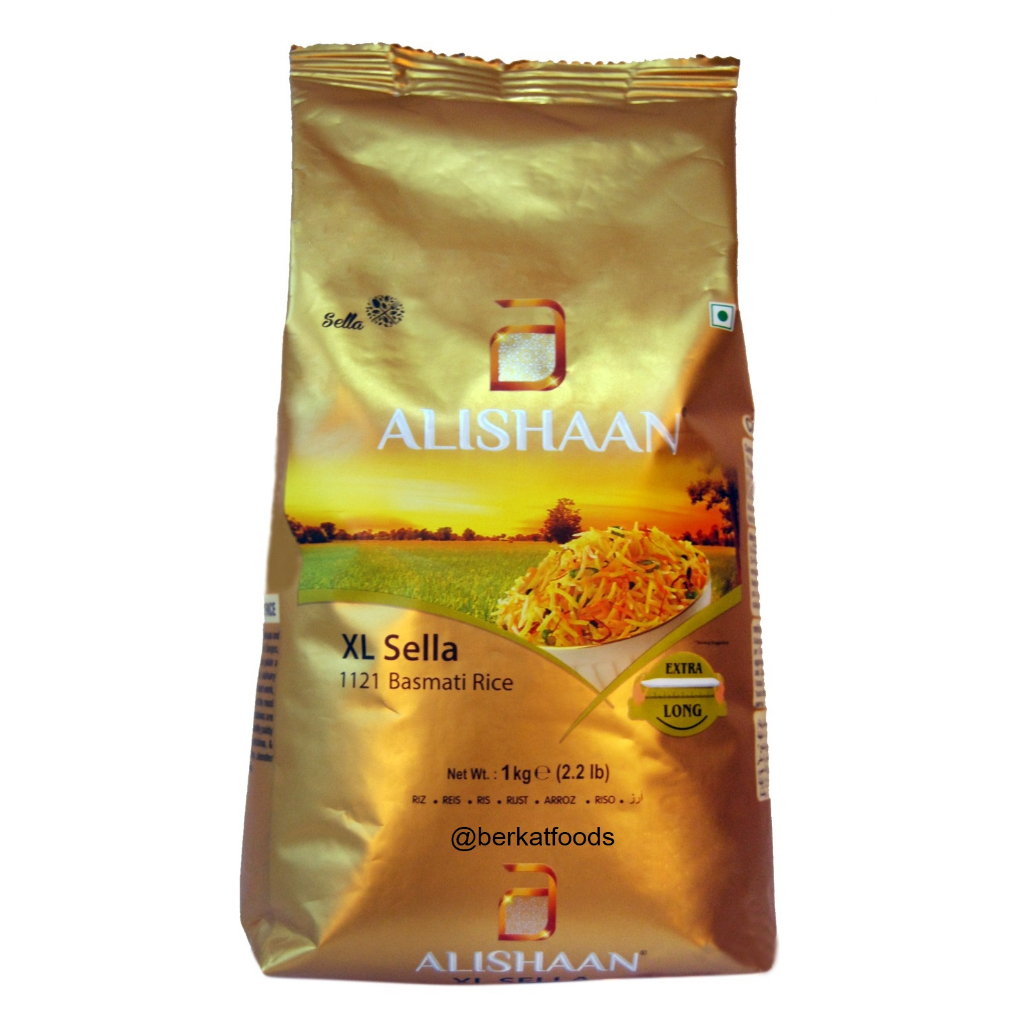 

Basmati Rice XL Sella Alishaan 1Kg / Beras Extra Long Premium 1121 India Nasi Kebuli Arab