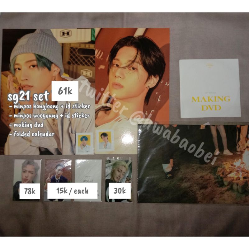Jual photocard ATEEZ Hongjoong Action to Answer A version  Yeosang Jongho San Movement Photocard Alb