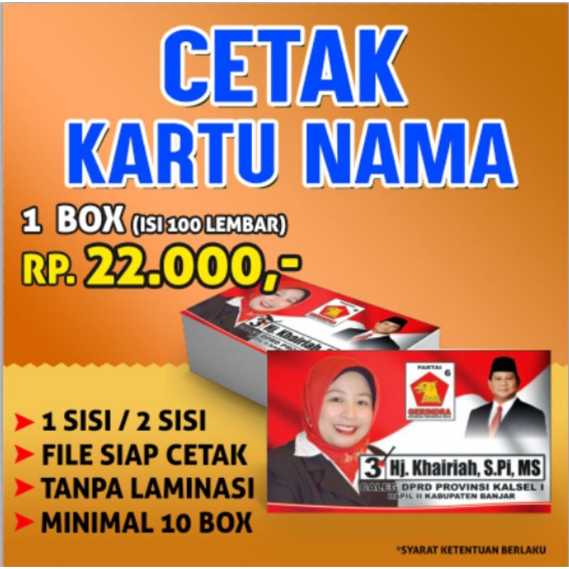 

kartu nama caleg murah
