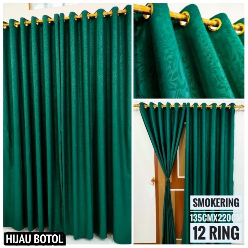 Gorden Polos Embos Ring Smokering Gorden Pintu Gorden Jendela Hijau Botol